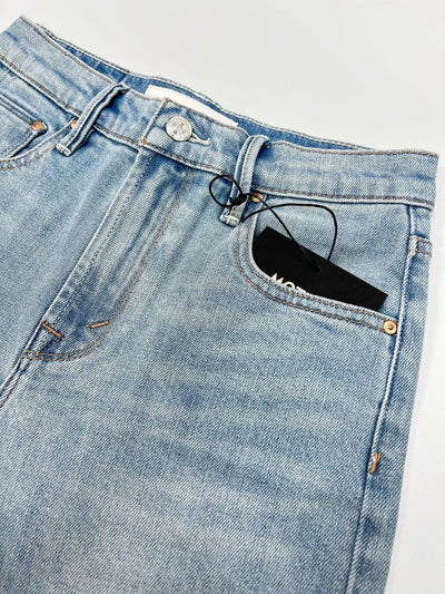 Jeans Skinny Cintura Alta Azul Claro Corte Recto Crop para Mujer - Image 10