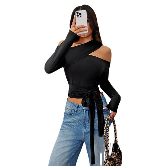 Playera de Manga Larga Diseño Irregular - Estilo Urbano Otoño Invierno - Image 5
