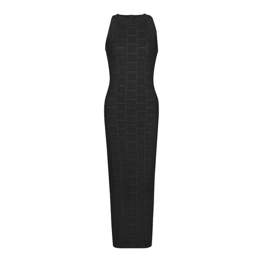Chaleco Vestido Tejido Calado Manga Larga Cuello Redondo - Image 10