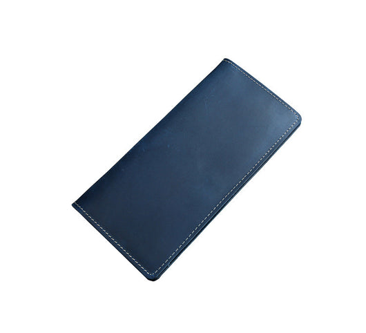 Billetera Larga de Cuero Retro Minimalista - Piel Auténtica Primera Capa - Image 2