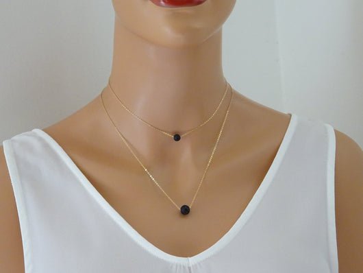 Collar Doble de Lava Negra - Energía y Estilo Natural - Image 8
