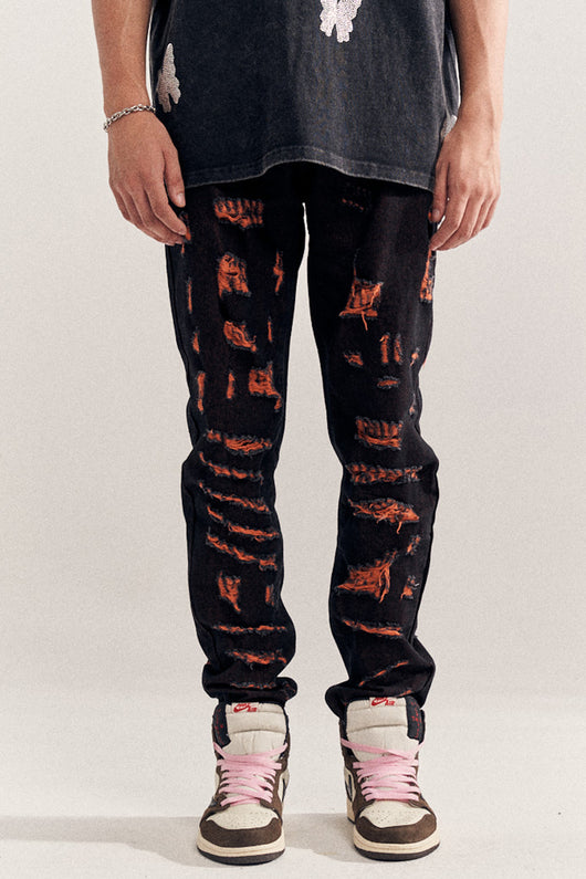 Jeans Naranja Destruction - Estilo Urbano Moderno - Image 11