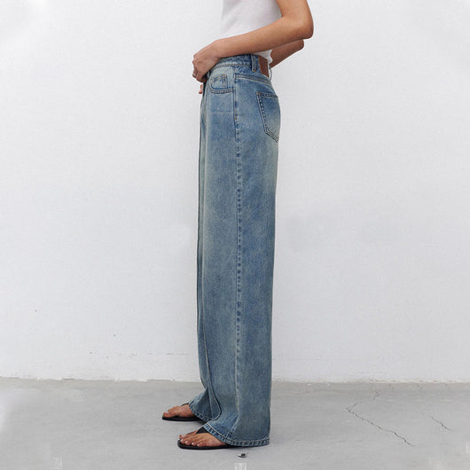 Jeans Mujer Corte Recto con Costuras Tridimensionales - Image 5
