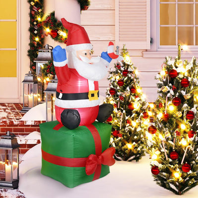 Decoración Navideña Inflable Santa Claus con Luz LED - Soldado Navideño para Jardín - Image 3