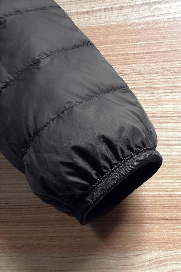 Chaqueta de Plumas Ligera para Hombre con Capucha Estilo Coreano
