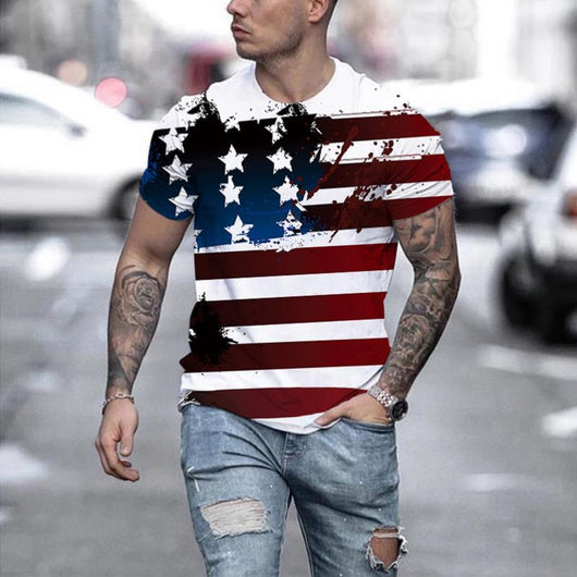 Playera Hombre Estampado 3D Manga Corta - Image 2