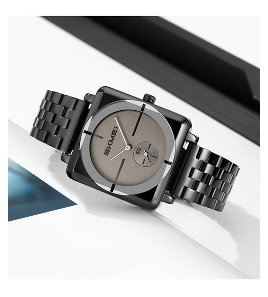 Reloj de Acero Cuadrado con Subdial de Segundos - Movimiento de Cuarzo - Image 16