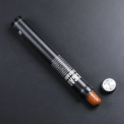 Red portable travel tube made of aluminum alloy with black caps and "RY TASTE JIFENG DEVICE" text. - Image 8