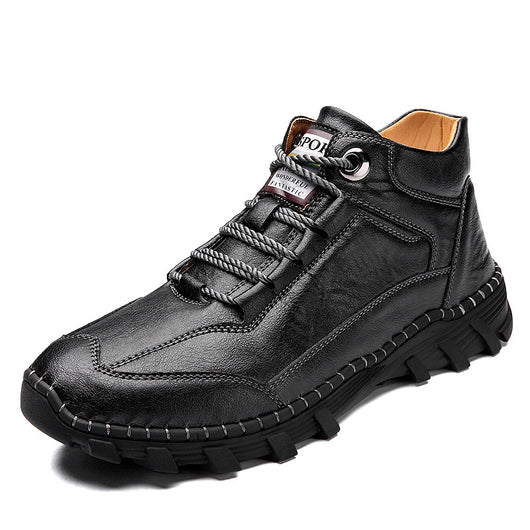 Botas Casuales para Hombre con Costura a Mano y Cuero Cálido - Image 8