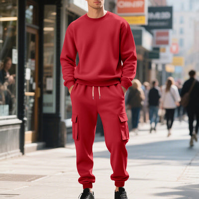 Conjunto Deportivo Hombre Sudadera y Pantalón Oversize Cuello Redondo - Image 12