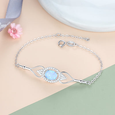 Collar y Pulsera con Colgante de Gota en Plata S925 Azul - Image 18