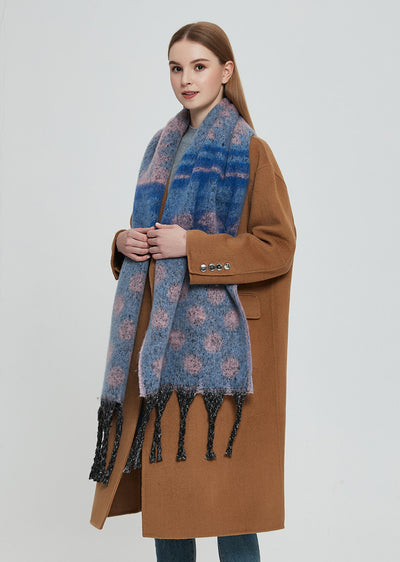 Bufanda Gruesa Jacquard con Lunares y Borlas - Image 19