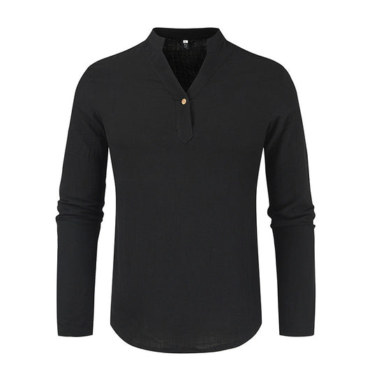 Camisa Suelta de Manga Larga Estilo Europeo Casual - Image 2