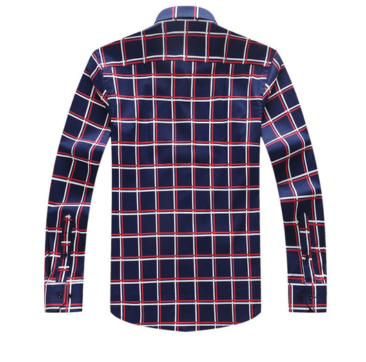 Camisa Casual de Manga Larga Cuadros Slim Fit Sin Planchado - Image 15