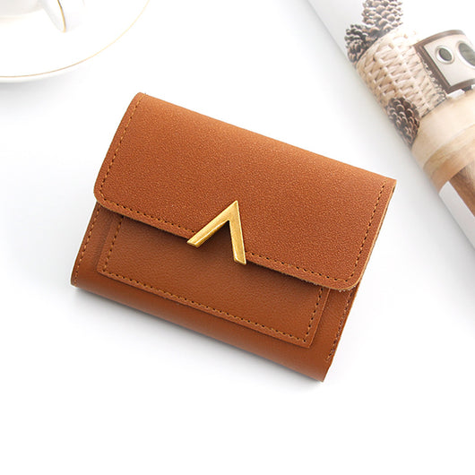 Billetera Corta Dorada V para Mujer - Diseño Bronze Gold Elegante - Image 12