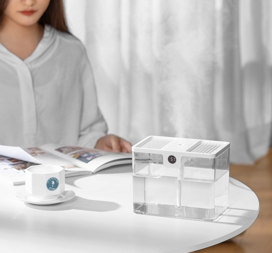 White rectangular humidifier with a gray handle and a digital display showing '86' on a white background. - Image 8