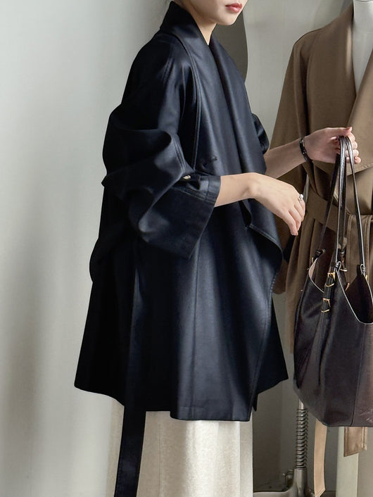 Chaqueta Cortavientos Suelta con Solapa Ancha para Mujer - Colección Otoño - Image 27