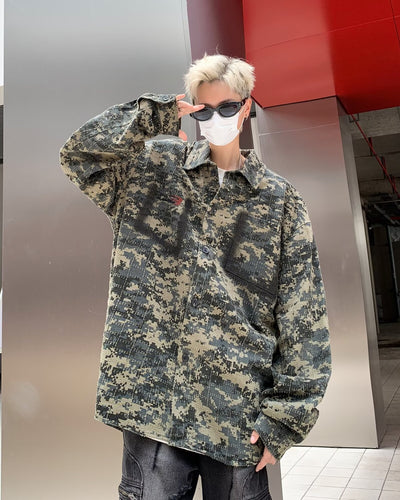 Camisa Vintage de Camuflaje Estilo Americano para Hombre Primavera - Image 9