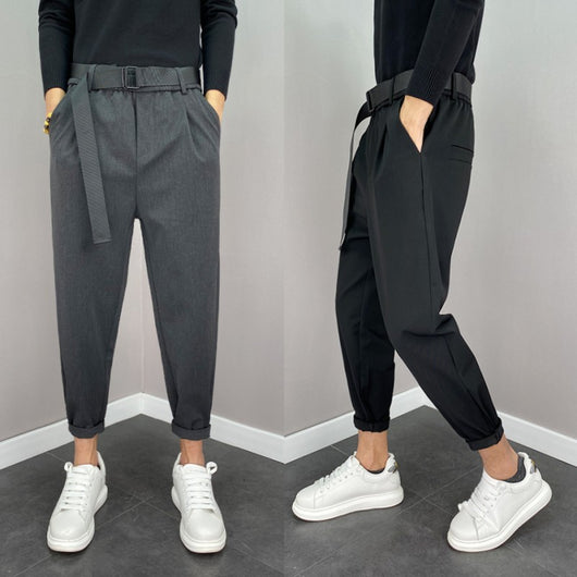 Pantalones Harem Coreanos Trendy de Nueve Puntos - Image 3