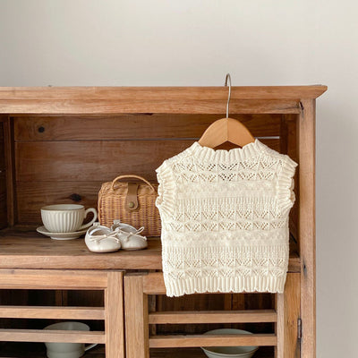 Chaleco Cardigan Tejido V-Neck para Bebés Otoño - Suéter de Punto Crochet Unisex - Image 15