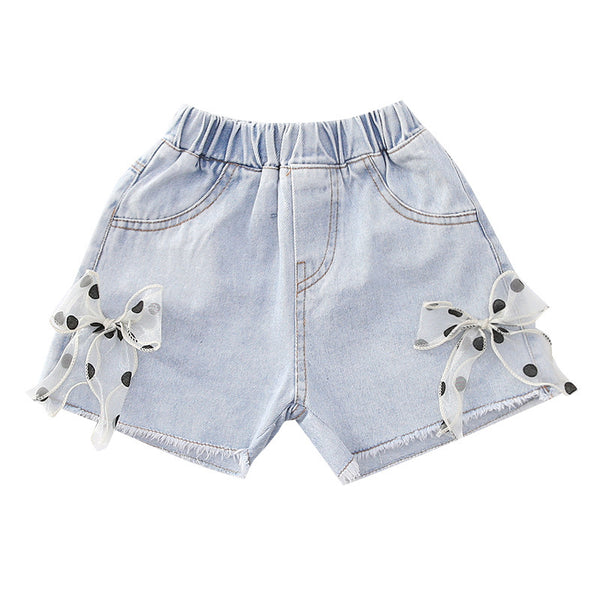 Shorts de Mezclilla para Niñas con Moño - Ideal para Verano - Image 3