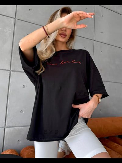 Camiseta de Algodón Estampada con Mensaje Dulce para el Día a Día - Image 12