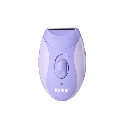 Light purple and pink Kemei electric shaver with a shaving head and a power switch with speed settings. - Image 10