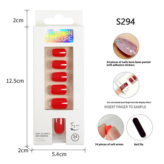 Uñas Postizas Adhesivas Removibles - Set de 24 Piezas - Image 19