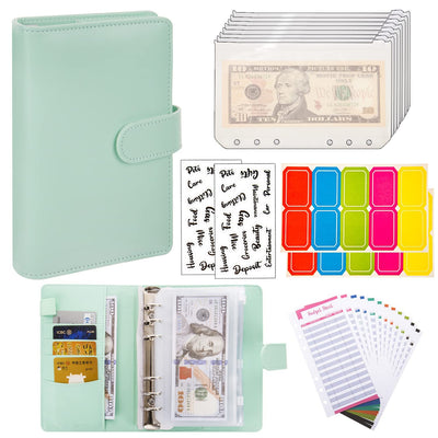 Cuaderno de Piel Macaron con Cartera Integrada y Compartimento para Billetes - Image 5