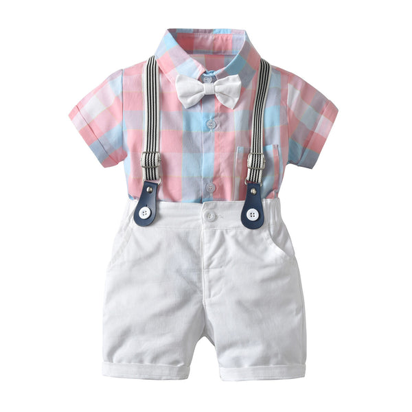 Conjunto Elegante para Niño con Camisa y Pantalón Corto