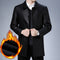 Chaqueta de Cuero para Hombre con Forro Térmico y Solapa
