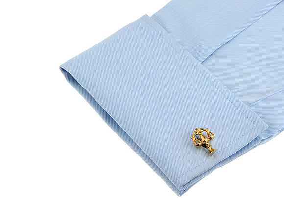 Gemelos Balance Dorado Tierra - Diseño Minimalista Ejecutivo