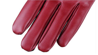 Guantes de Piel de Oveja Cálidos en Colores Lisos para Mujer - Image 3