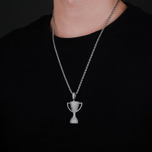 Dije Trophy Hip-hop Personalizado con Circonita Brillante Estilo Europeo - Image 9