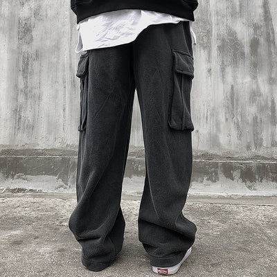 Pantalones de Buzo Tejidos Holgados con Bolsillos Grandes para Hombre - Image 23
