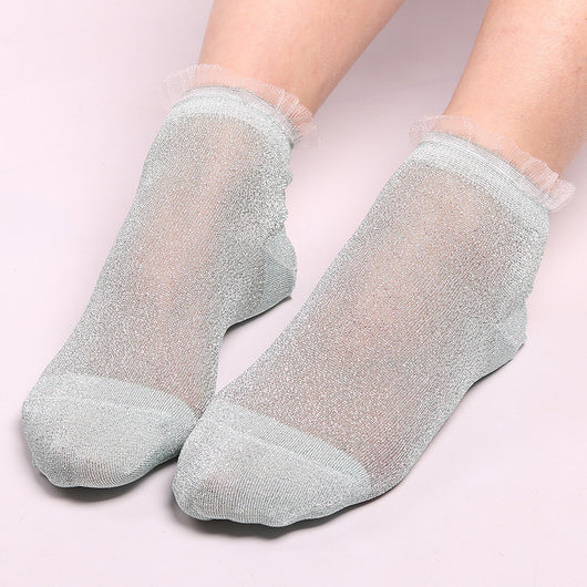 Calcetines de Encaje Brillante para Mujer - Image 7