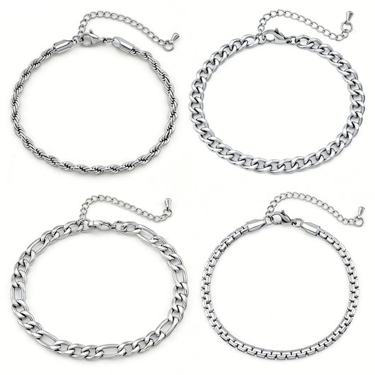Pulsera de Acero Titanio Minimalista para Hombre - Diseño Retro Artístico - Image 2