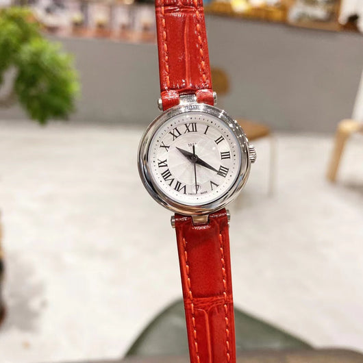 Reloj de Cuarzo con Correa de Acero y Esfera Romana Pequeña en Cuero - Image 21