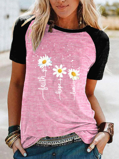 Playera Estampada Tres Margaritas de Manga Corta - Image 4