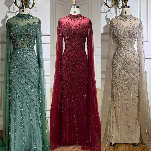 Vestido de Gala Elegante con Mangas Volantes y Falda Sirena - Image 59