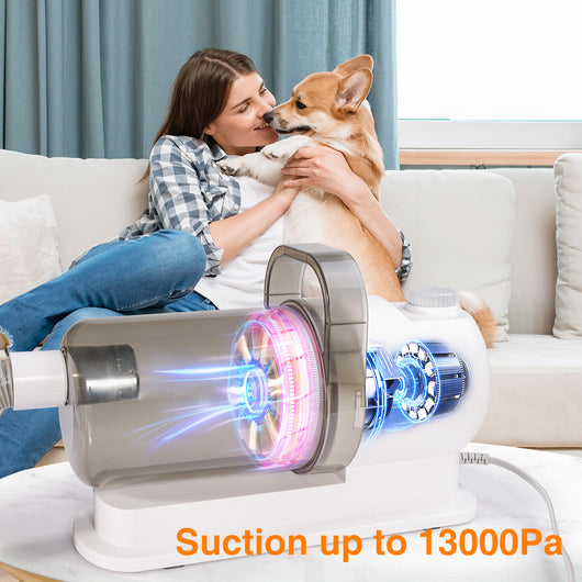 Máquina de Aseo Mascotas 3 en 1 con Succión y Tijeras - Sistema de Recolección de Polvo - Image 10