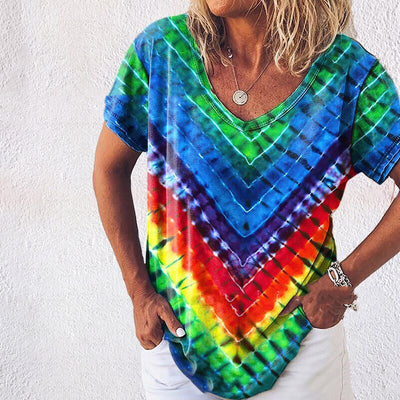 Playera Oversize Tie-Dye Arcoíris para Talla Plus - Image 18