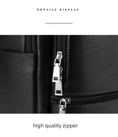 Mochila Ejecutiva de Cuero con Carga USB y Gran Capacidad - Image 15