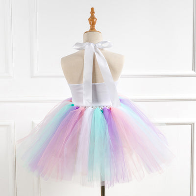 Vestido Infantil de Lentejuelas y Malla Hecho a Mano - Image 9