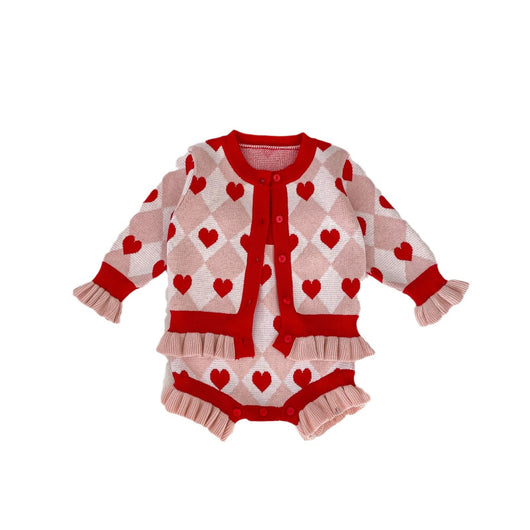 Abrigo Tejido de Manga Larga con Detalles de Corazón para Bebé Niña - Colección Otoño - Image 5