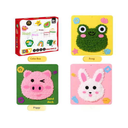 Kit de Bordado Infantil con Animales de Dibujos Animados - Juguete Educativo DIY para Jardín - Image 5