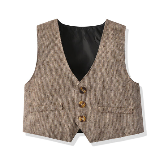 Conjunto Elegante para Niño: Jumpsuit, Chaleco y Gorra - Image 17