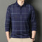 Polo Casual Masculino Manga Longa Listrado - Outono