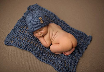 Conjunto Fotográfico Bebé Gorro Azul Marino - Image 14