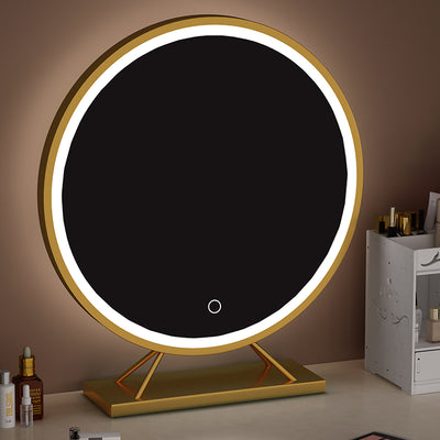 Espejo de Maquillaje LED Dorado Grande con Luz Integrada - Image 7